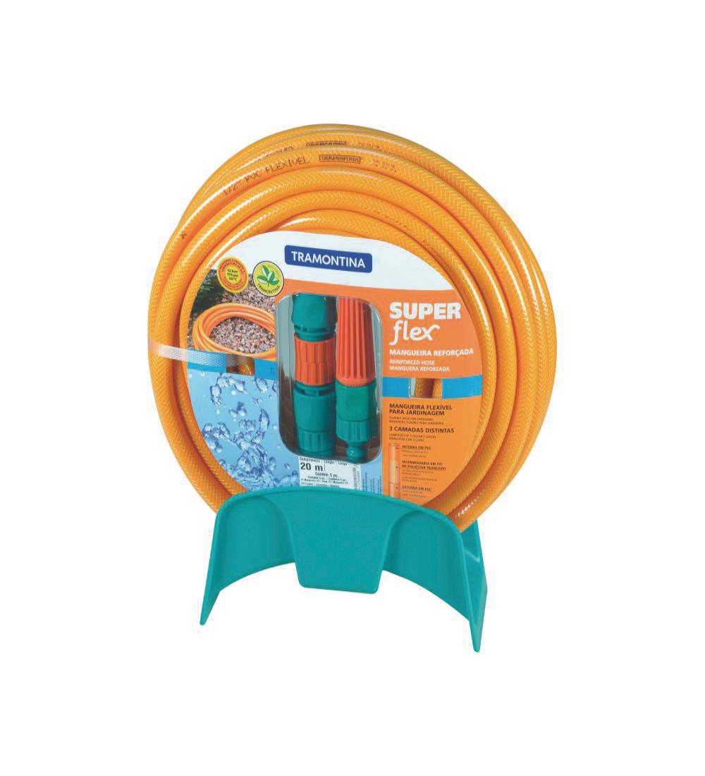 Kit Manguera con Soporte Flex Tramontina x30mt